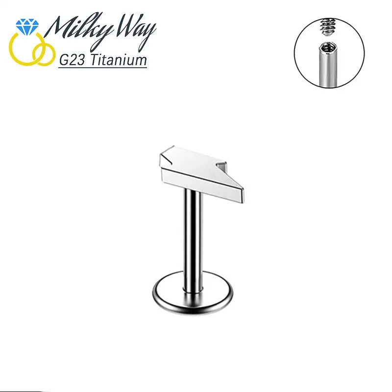 Nose Rings G23 Titanium Jewelry Labret Lip Studs Internally Threaded Earring Sexy E additional angle