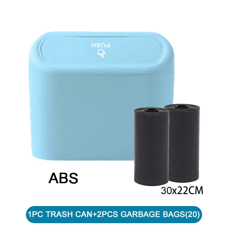 1/2/3Pcs Car Trash Can (with Lid) Contains 60 (300) Garbage Bags, Small Car Trash Can, L detail view