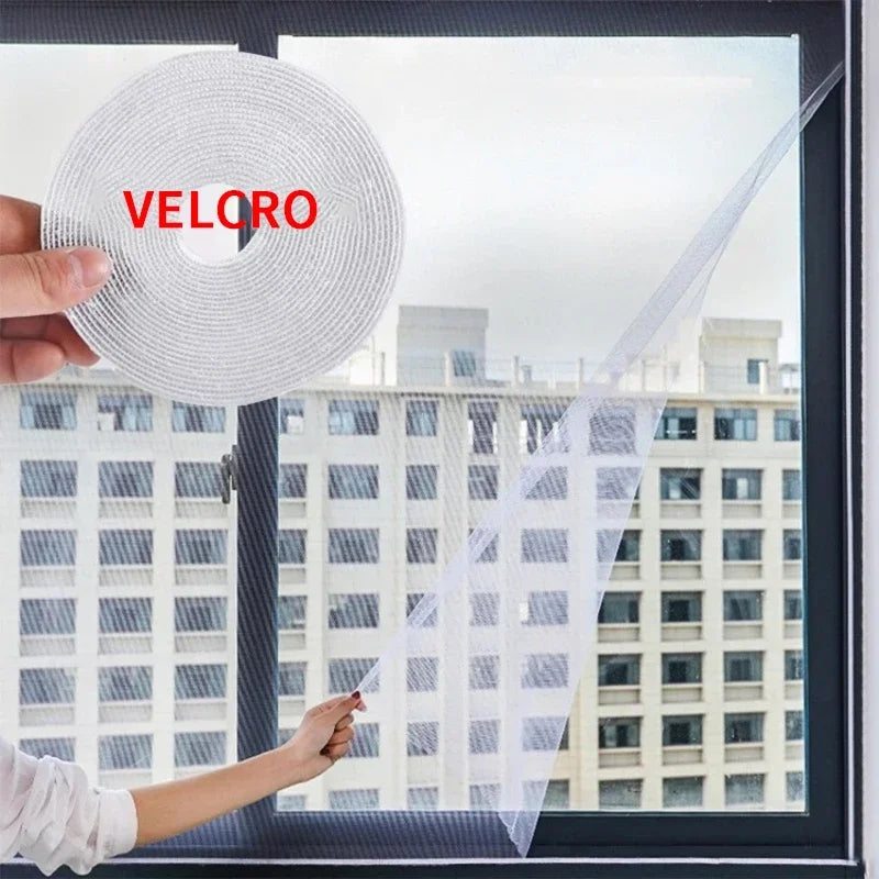 Self-Adhesive Mosquito Net Window Screen | DIY Insect Mesh for Doors and Windows close-up view