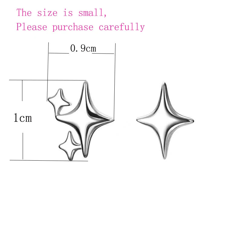 VENTFILLE Gold Star Stud Earrings | Asymmetrical 925 Silver Fashion Jewelry for Women lifestyle view
