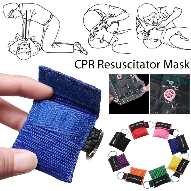 Compact CPR Face Shield Keychain | Portable First Aid Rescue Tool close-up view