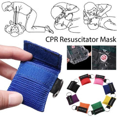 Compact CPR Face Shield Keychain | Portable First Aid Rescue Tool close-up view