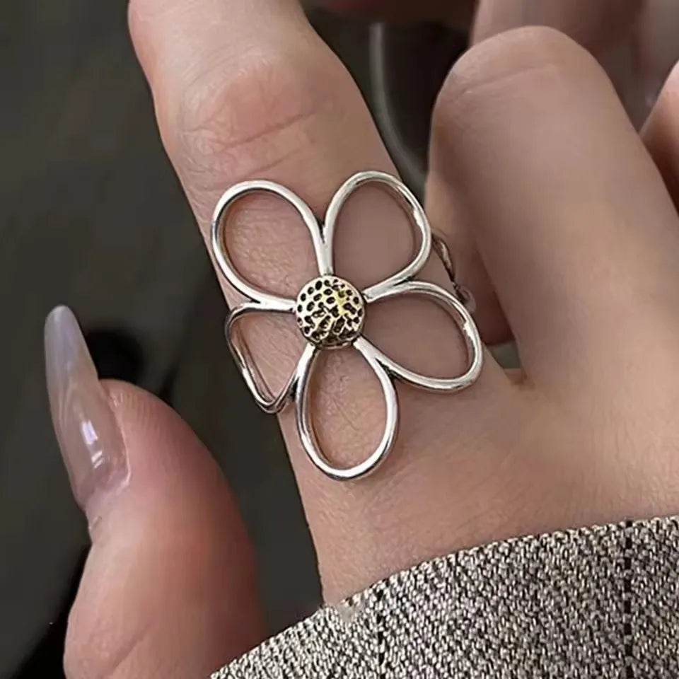VENTFILLE 925 Sterling Silver Irregular Ring for Women Geometry Versatile Minimalism alternate view