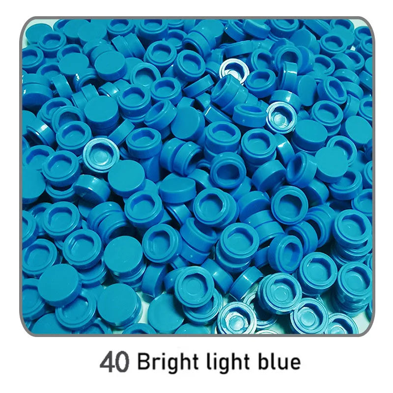 1000Pcs Tile 1x1 Round Building Blocks | 52 Color DIY Educational Creative Toy Set additional angle