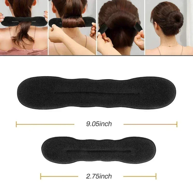 Sponge Hair Styling Tool Plastic Loop Curly Hair Maker Hair Scrunchie Headband Twis additional angle