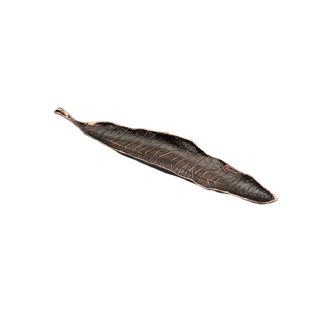 Leaf Incense Burner | Metal Ash Catcher for Meditation and Yoga alternate view