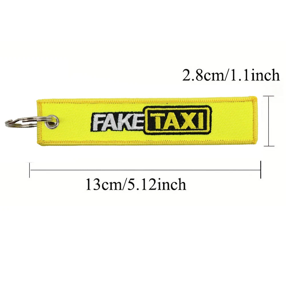 Motorcycle Keychain Double Sided Embroidery | Fashion Key Ring Gift lifestyle view