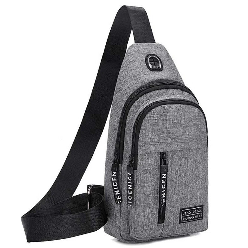 Men's Travel Sling Bag | Multifunctional Crossbody Chest Pack close-up view
