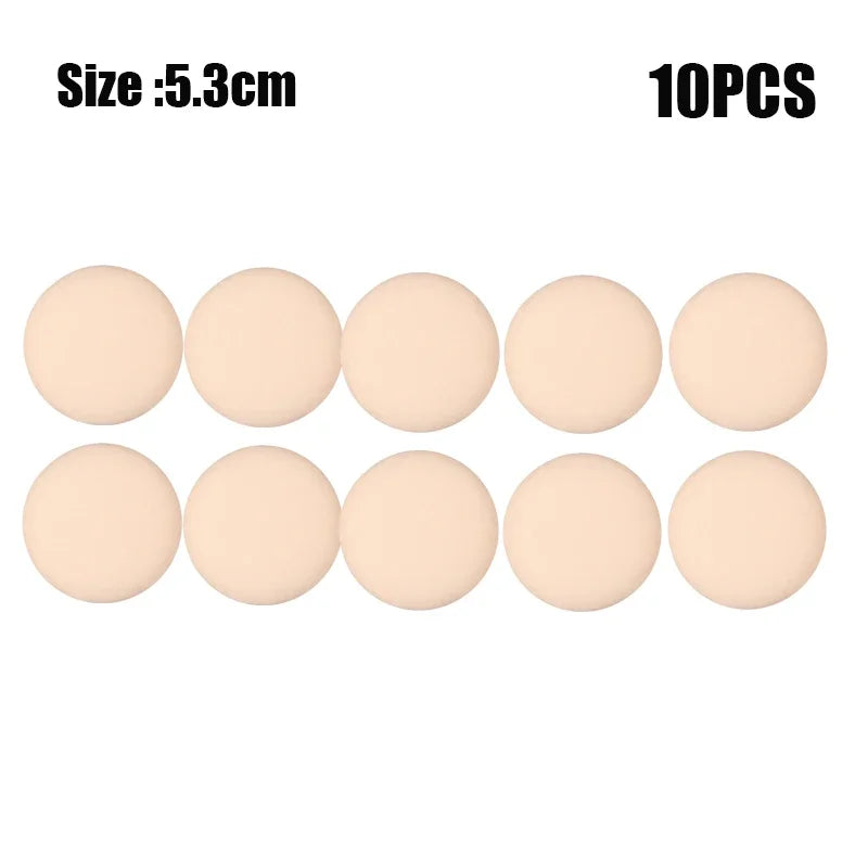 1-10pcs Round Square Triangle Shape Makeup Sponge Puff Dry Wet Dual-use Soft Cotton C alternate view
