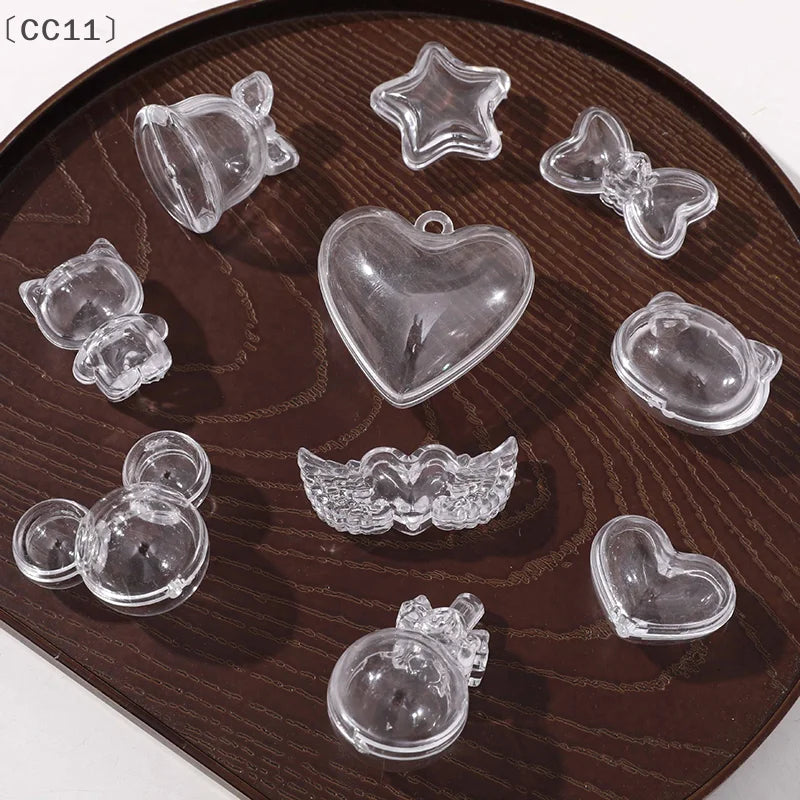 〔CC11〕2pcs Pet Hair Keepsake Box Transparent Dog Cat Fur Storage Box For DIY Memori additional angle