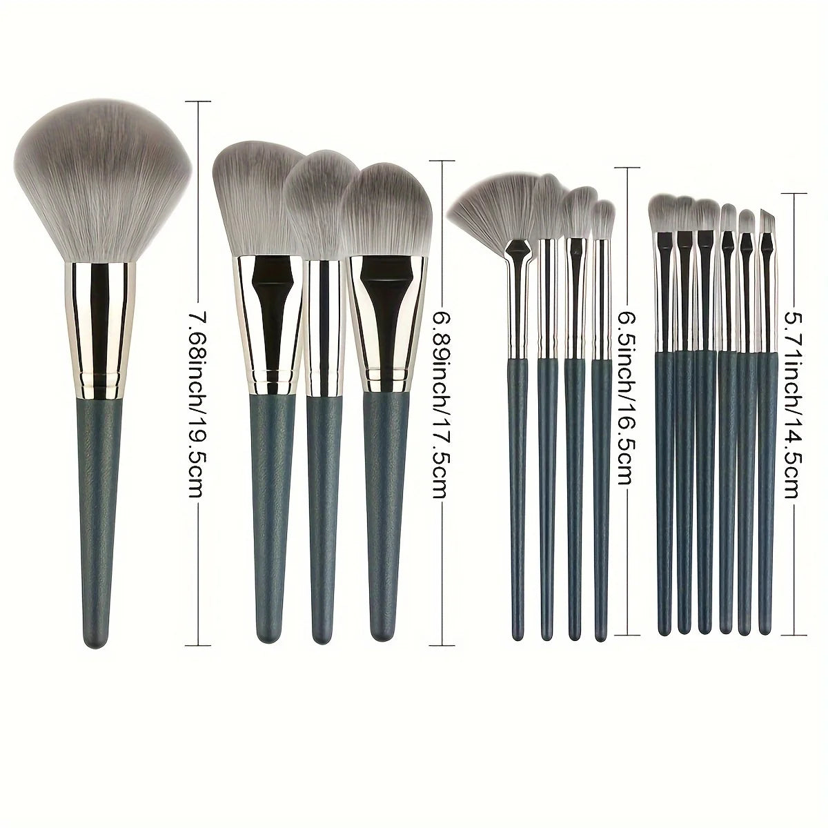 14-Piece Makeup Brush Set | Soft Nylon Bristles Travel Kit alternate view