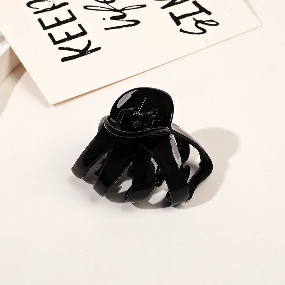 Frosted Octopus Hair Claw Solid Color Ponytail Clip Korean Simple Women Girls Non-Slip Shark Claw Irregular Hair Accessories