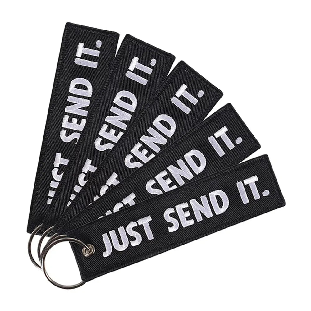 JUST SEND IT Keychains | 5-Pack Luggage Tag and Key Ring Set alternate view