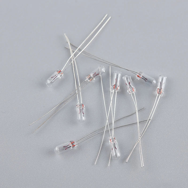 10pcs Miniature Lamp Bulbs | 0.07A 3mm 4mm 5mm 3V 6V 9V 12V 24V Edison Incandescent Fi close-up view