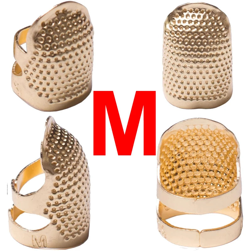 Metal Adjustable Sewing Thimble Sewing Finger Protection Cover Thimbles Cap Shield Ri alternate view