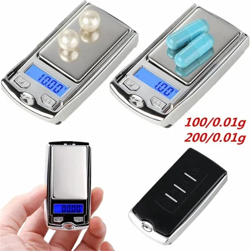 Mini Pocket Digital Scale 100g/200g | Portable Precision Weighing with LCD Backlit Displ detail view