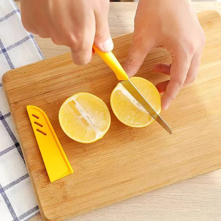 Candy-Colored Portable Fruit Peeler Knife | Stainless Steel Kitchen Gadget detail view