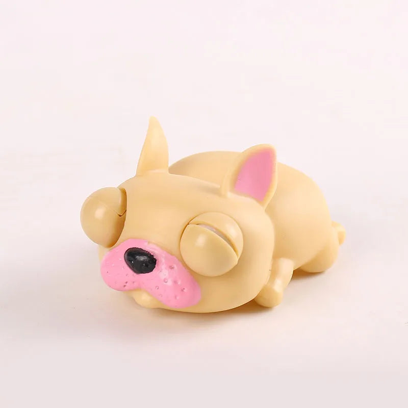 Creative Funny Eyeball Burst Squeeze Eye Toy Love sleeping dogs Pinch Toys Adult Kids close-up view