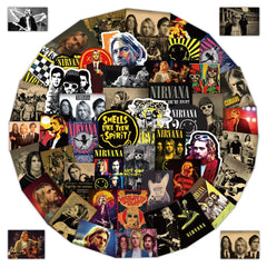 52 Pieces Nirvana Band Stickers | Rock Music Fan Decorative Decals for Laptops, Phone Cases & Guitar
