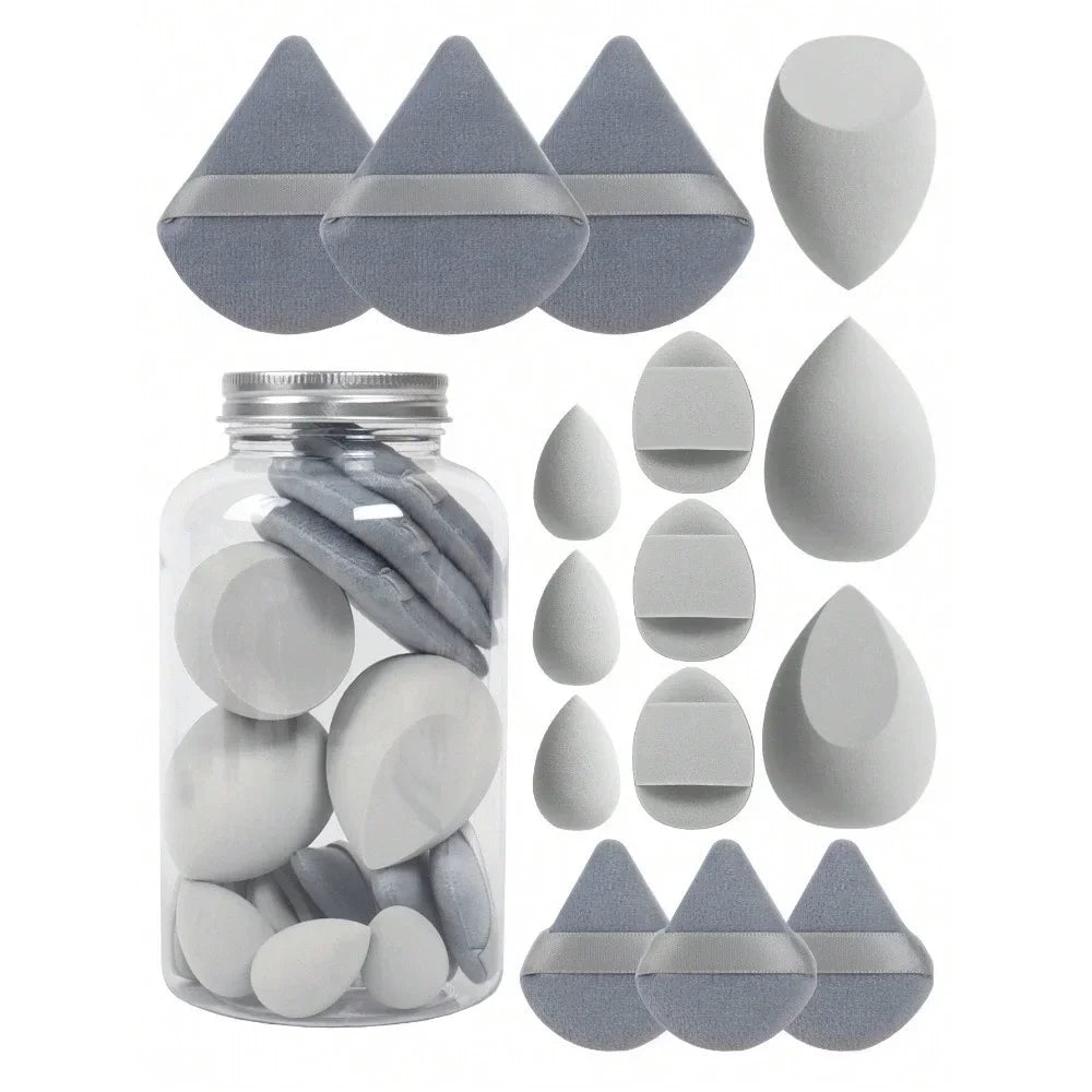 12pcs/15pcs Makeup Sponge Set | Super Soft Foundation Blender & Powder Puffs detail view