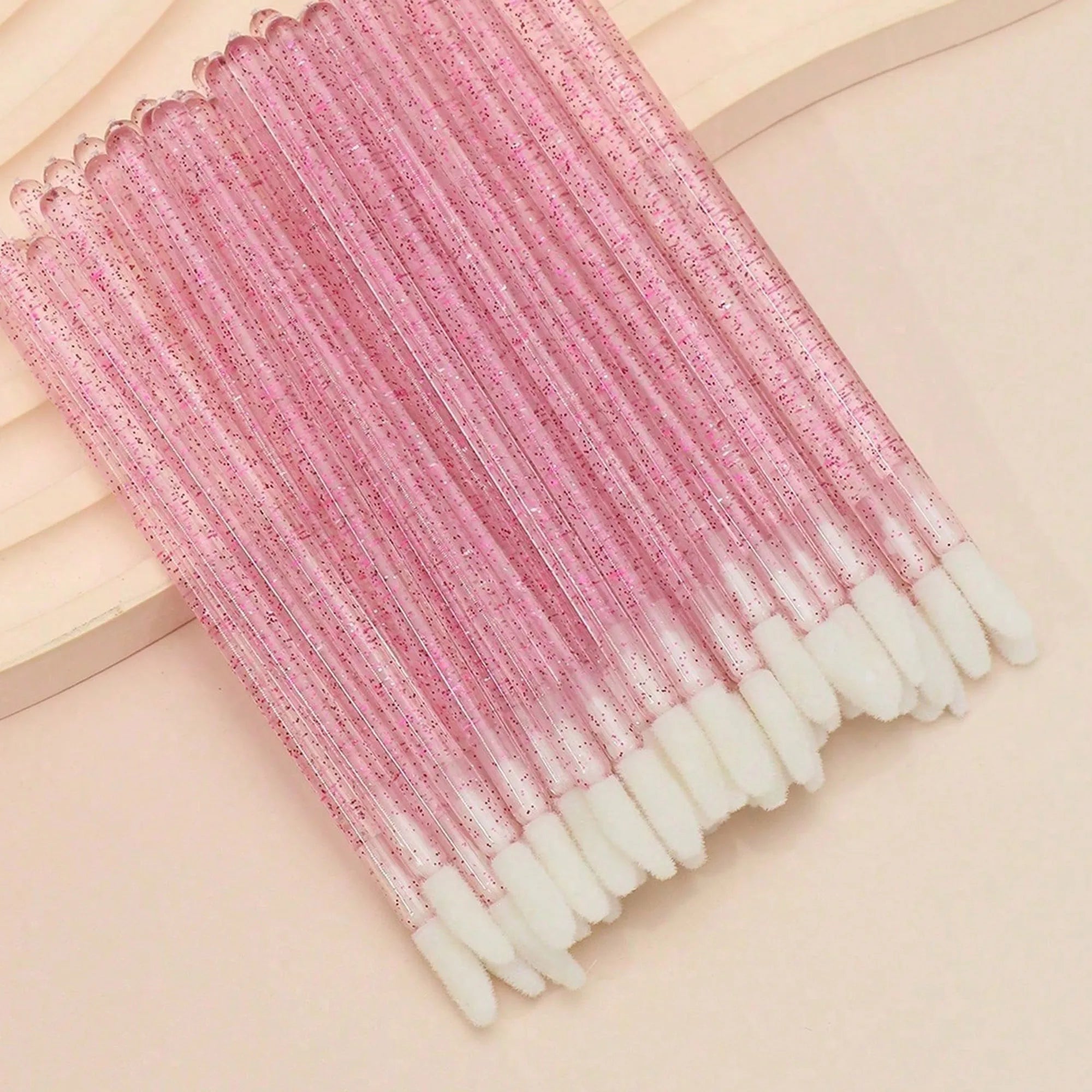 50Pcs Crystal Eyelashes Brush Comb Disposable Eye Lashes Extension Mascara Wands Makeu close-up view