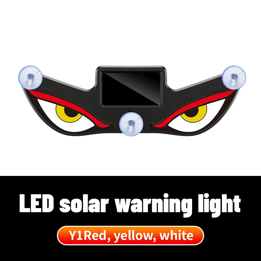 Monster Eye Antenna Flash Light | Solar Car Decoration Demon Light close-up view