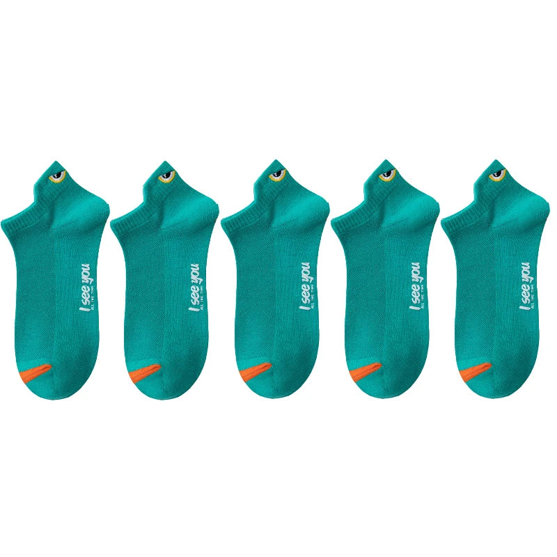 5/10 Pairs Man Short Socks Ankle Boat Socks Breathable Casual Athletic Socks Women Summe detail view