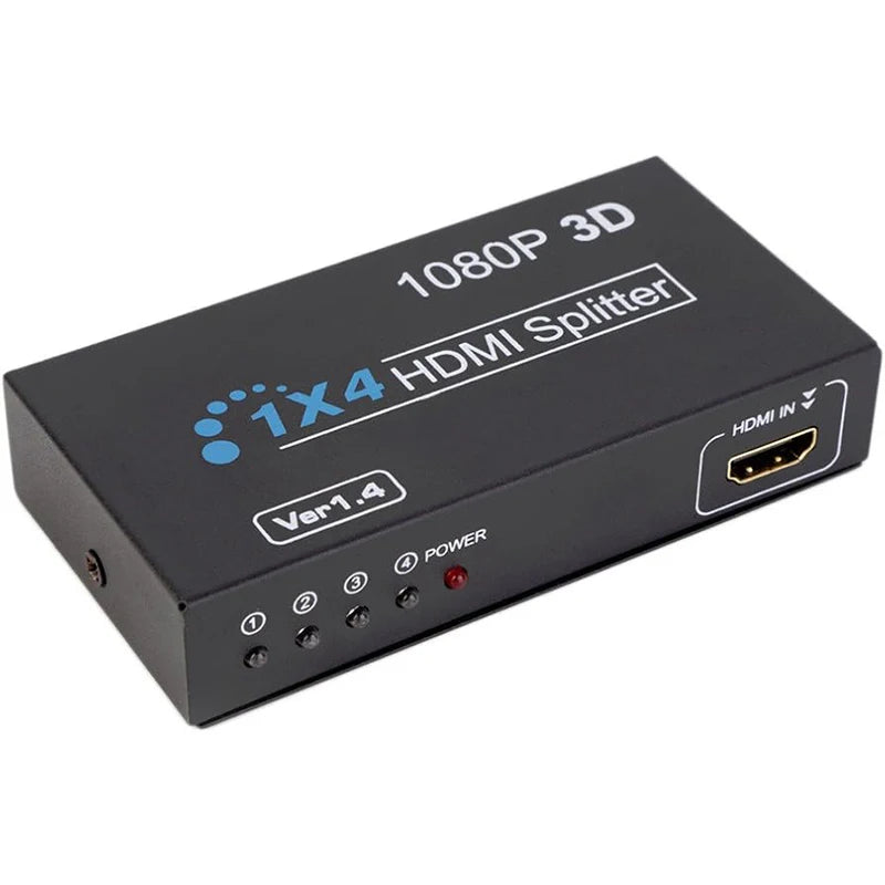 1x4 HDMI-Compatible Video Splitter | Full HD 1080P Distributor for PS4 PC and HDTV additional angle