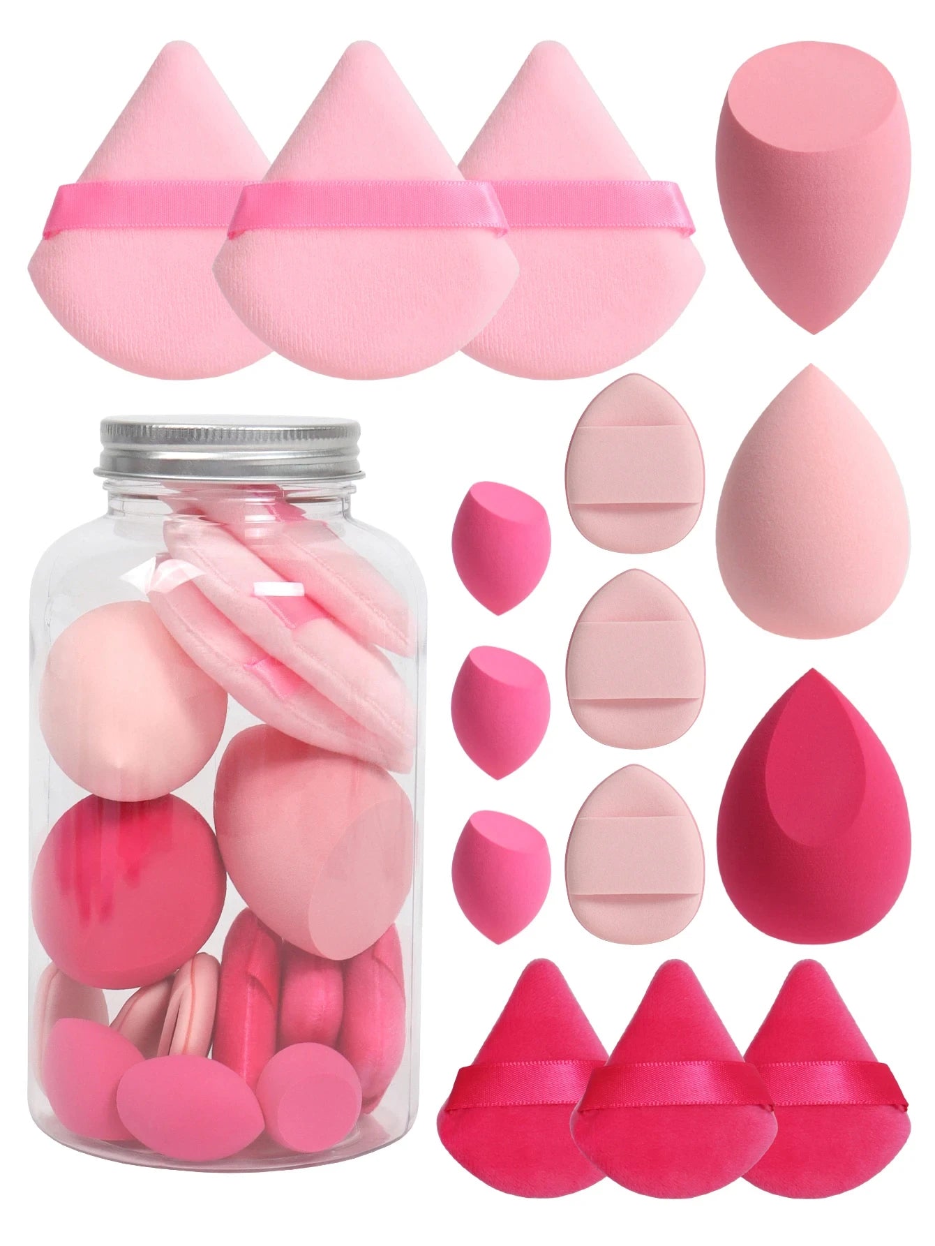 12/15Pcs Makeup Sponge Set | Latex-Free Beauty Blender Puff Kit detail view