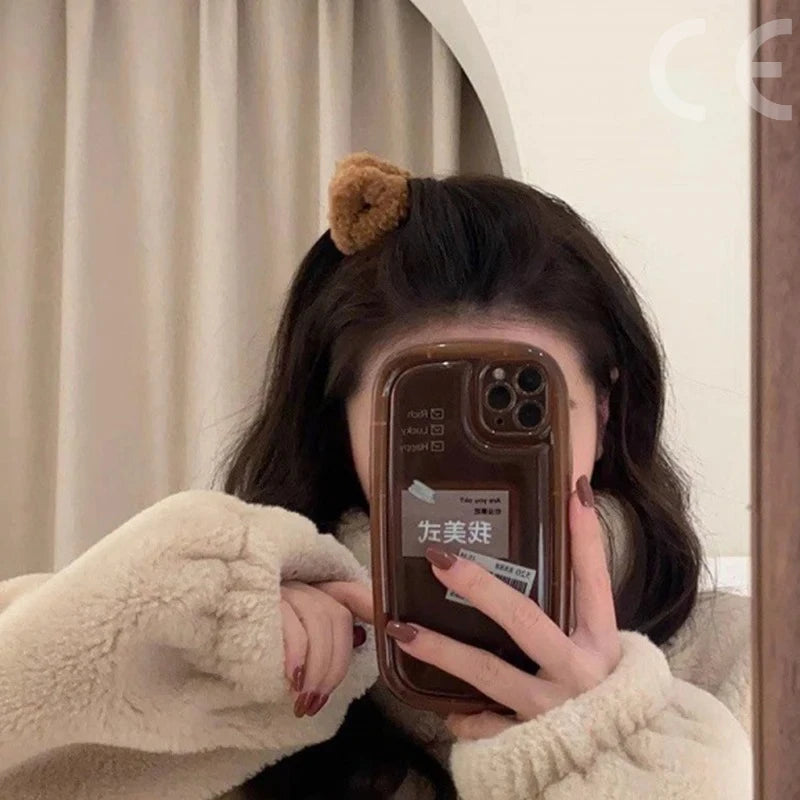 Ears Shape Hair Clips Women Sweet Beige Duck Beak Clip Hairpin Girls Headwear Hair additional angle