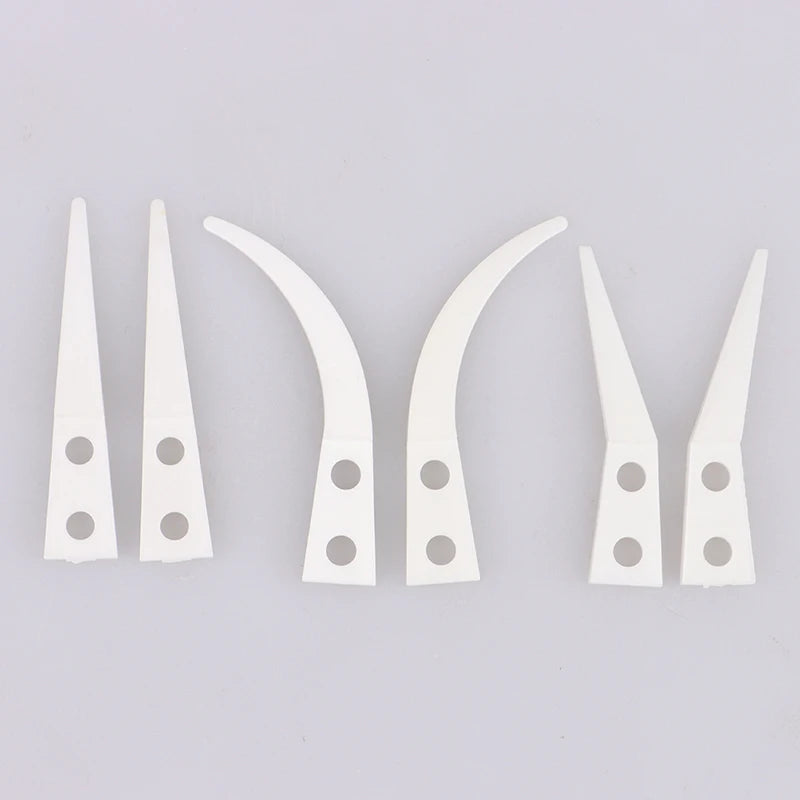 Anti-static Ceramic Tweezers Set | 2pcs Straight and Curved Tip for Electronics Repair close-up view