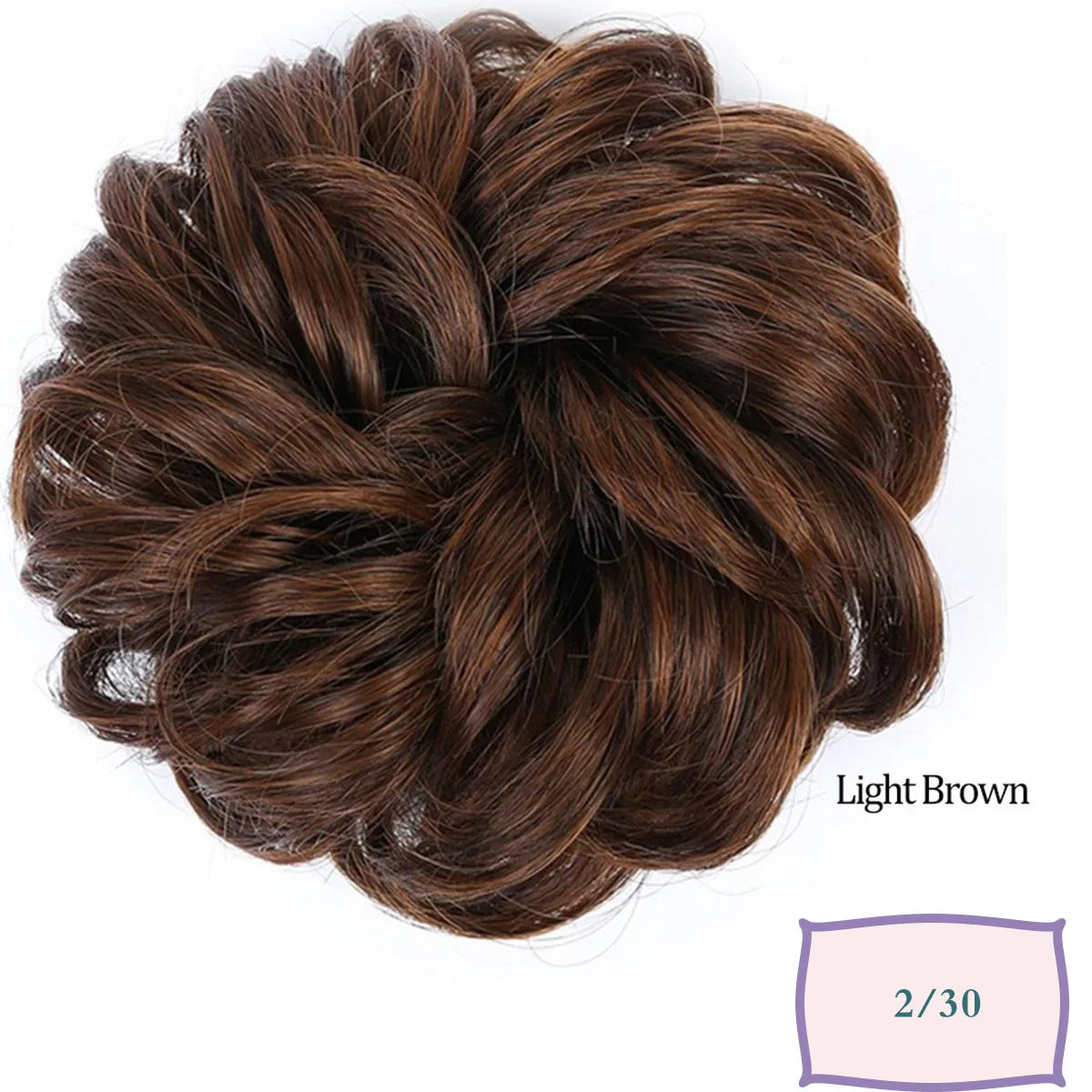 Synthetic Messy Hair Bun Chignon Scrunchies Fake Hair Band Braid Elastic Hairpiece additional angle
