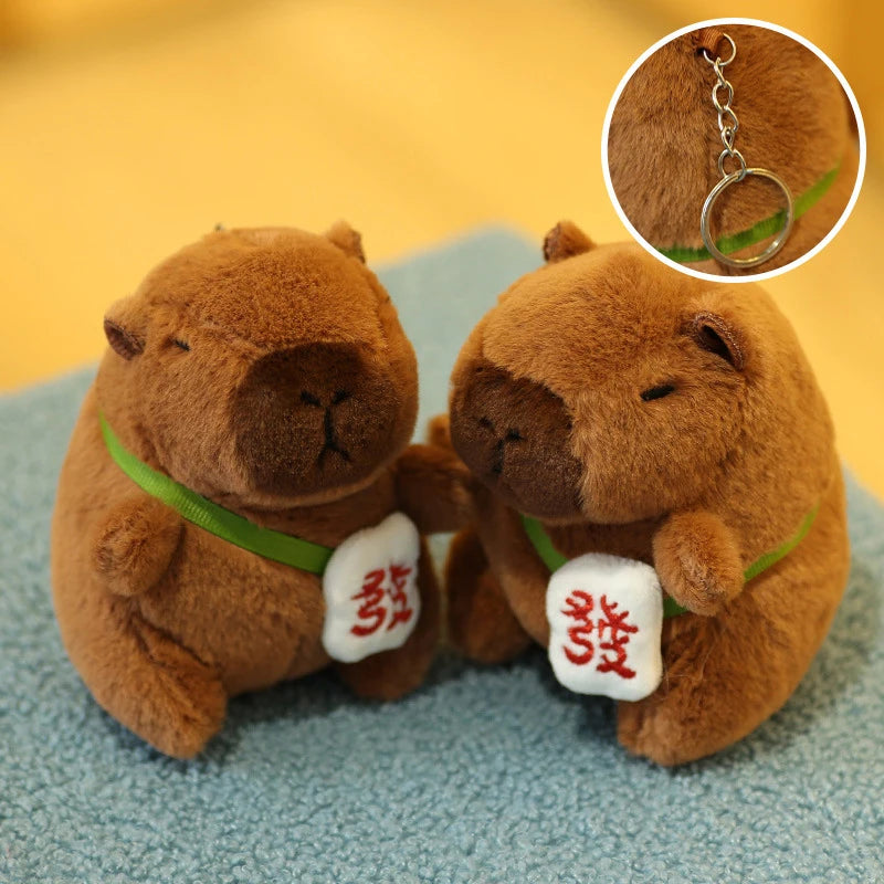 Capybara Plush Keychain | Cartoon Bag Pendant and Car Keyring alternate view