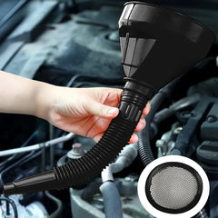 Multi Functional Flexible Funnel: Spill-Proof Oil Changing Tool with Wide Mouth & Handle automobile