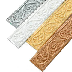 3D Tiles DIY Sticker Waterproof Skirting Sticker | Self-Adhesive Border Trim for Walls, Doors, and H