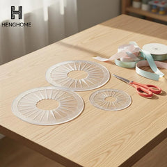 3Pcs 9/12/15CM Rosette Maker Patchwork Accessory For Beginners Ribbon Flower Folds Lol close-up view