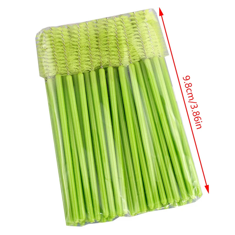 Disposable Eyelash Brushes 50 Pack | Mascara Wands Applicator Spoolies for Lash Exten lifestyle view