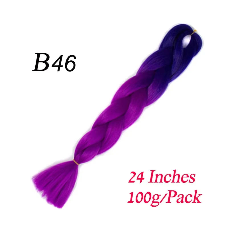 Lihui Pre Stretched Jumbo Braid Hair Extensions 24 inch | Kanekalon Synthetic Hair fo lifestyle view