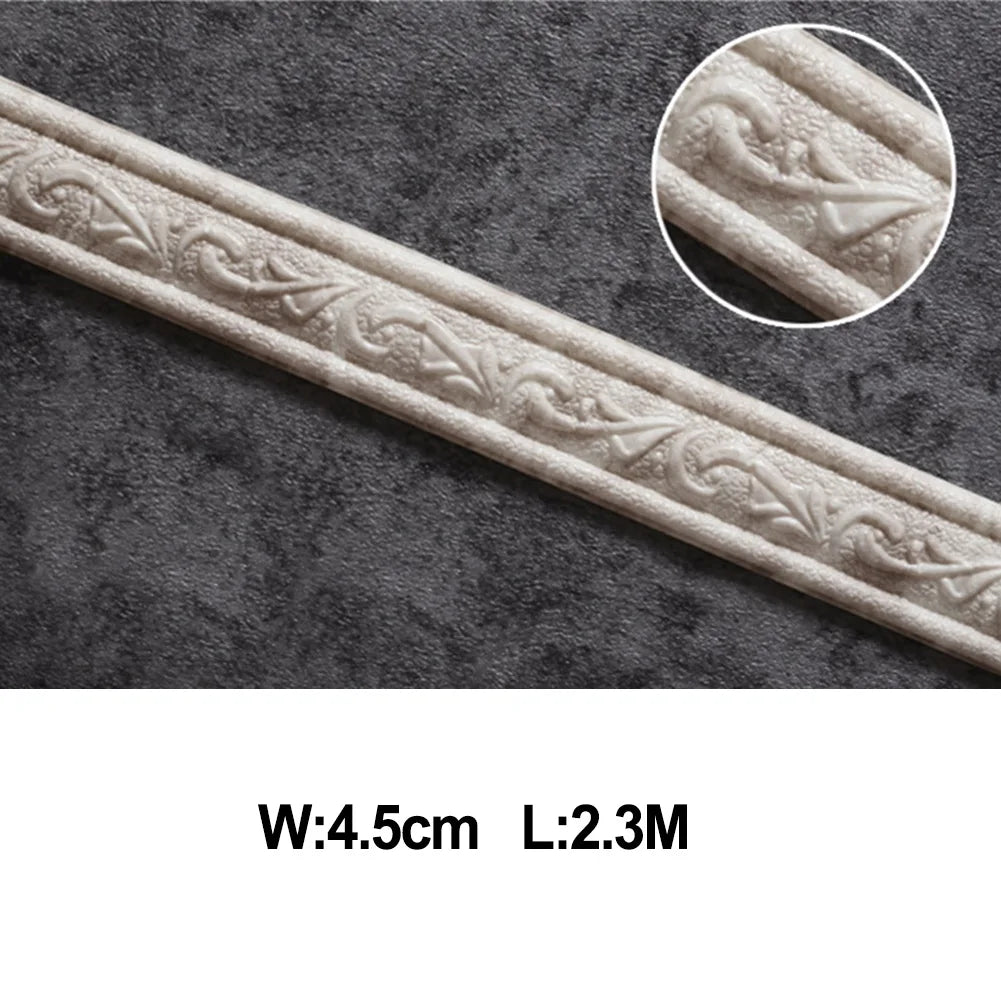 3D Decorative Foam Wall Trim | Self-Adhesive Skirting Border Strip alternate view