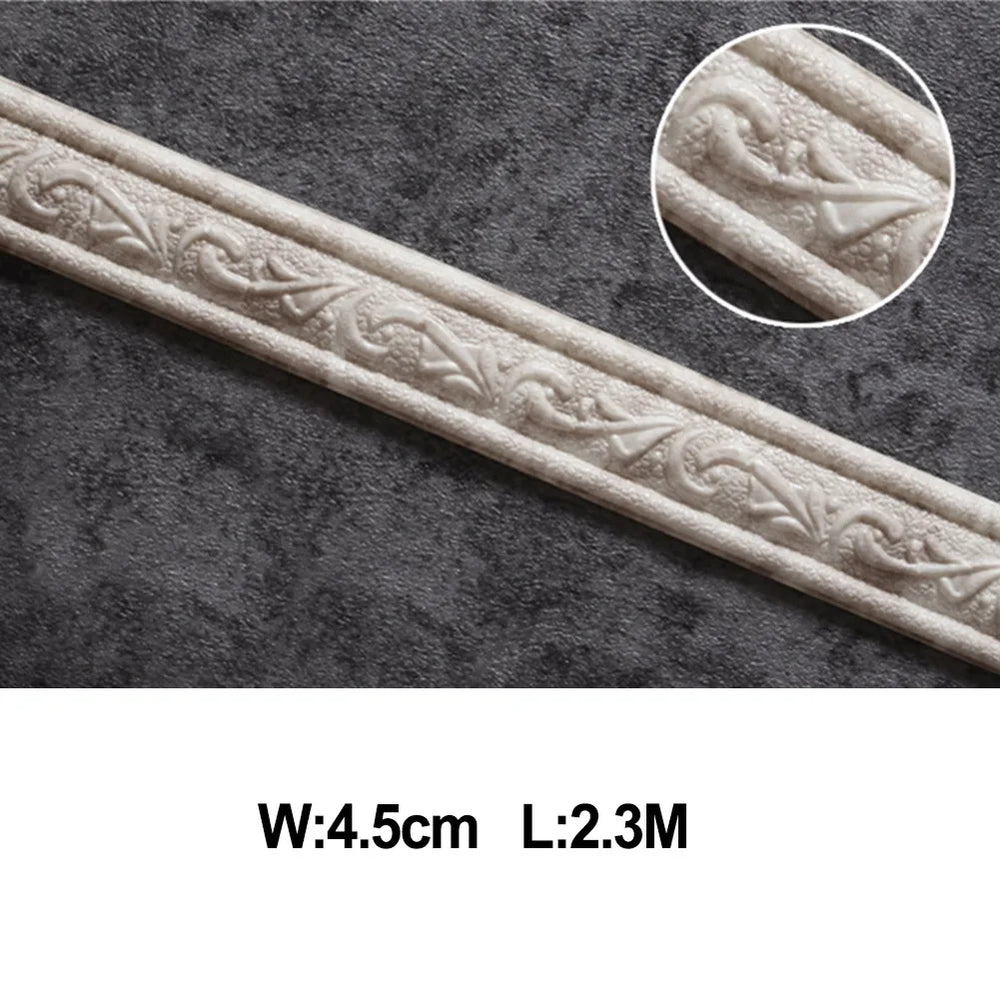 3D Decorative Foam Wall Trim | Self-Adhesive Skirting Border Strip alternate view