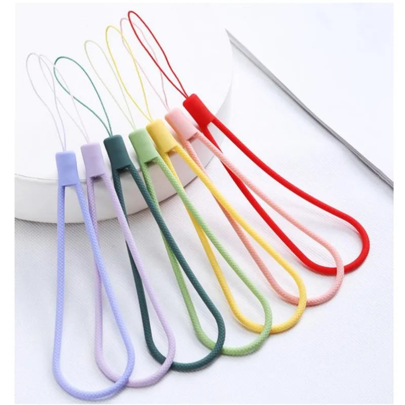 2pcs Silicone rope mobile phone anti losing sling wrist short Cord silicone wrist rope mobile phone