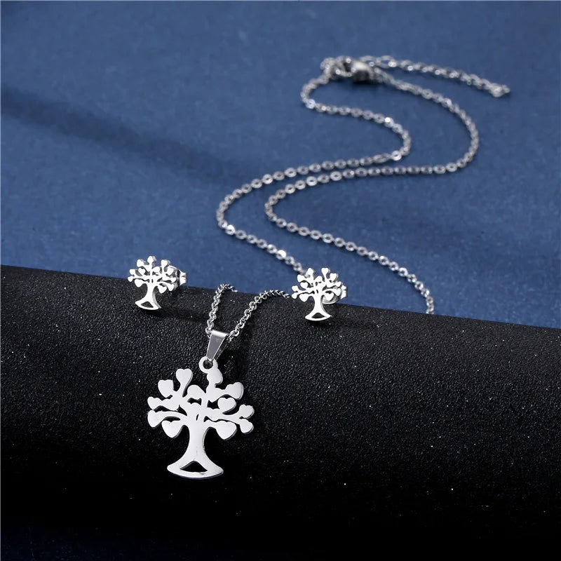 Tree of Life Pendant Necklace | Stainless Steel Family Tree Jewelry for Men and Women alternate view