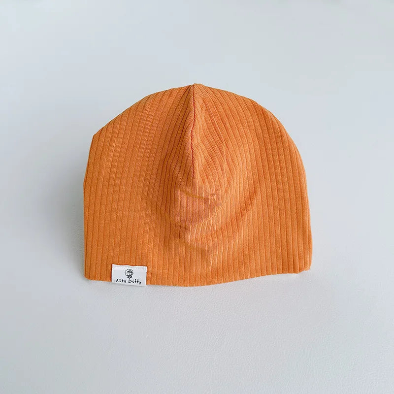 Soft Knit Baby Beanie | Breathable Cotton Candy Color Hat for Toddlers alternate view