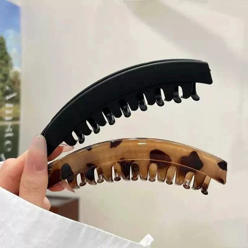 Hair Clips Solid Color Banana Clip Fish Shaped Hairpin Women's Hair Accessories Fashion Ponytail Barrettes Hair Claws Hairpins