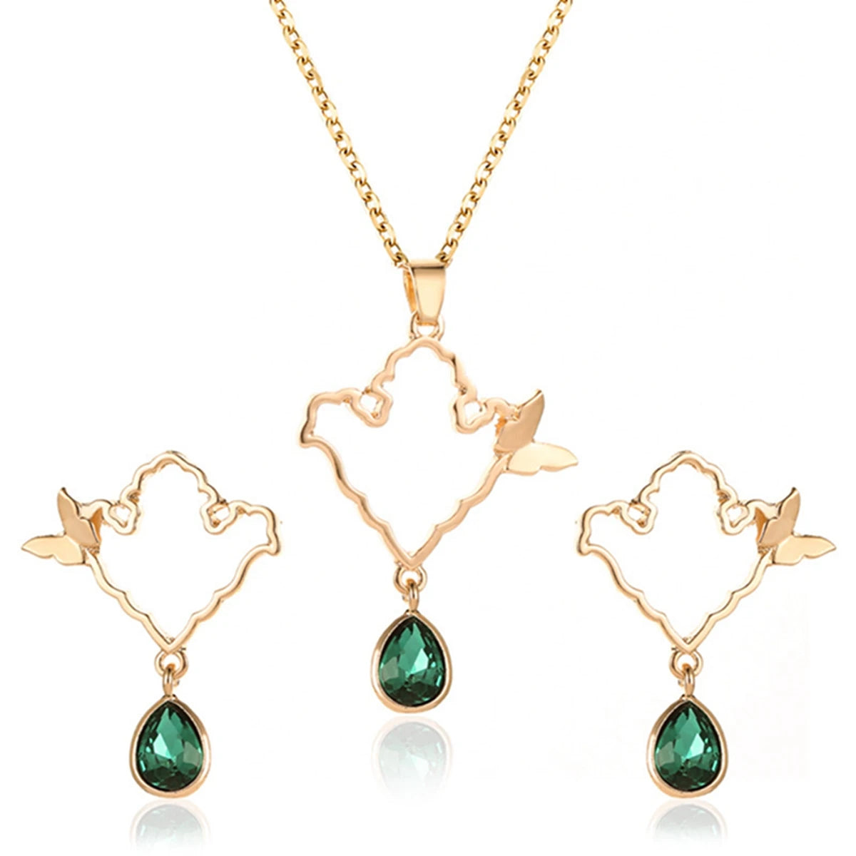 Fashion Silver Color Necklace Earrings Cubic Zirconia Jewelry Sets Elegant Crystal Zi alternate view