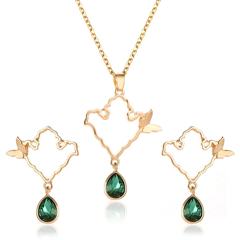 Fashion Silver Color Necklace Earrings Cubic Zirconia Jewelry Sets Elegant Crystal Zi alternate view