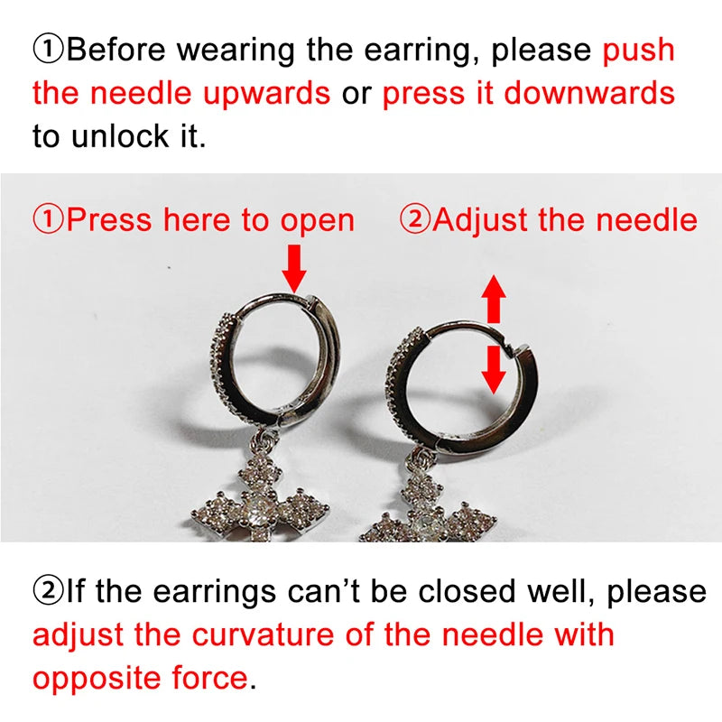 Huitan Classic Design Women Hoop Earrings Full with Princess Square CZ Simple and Ele lifestyle view