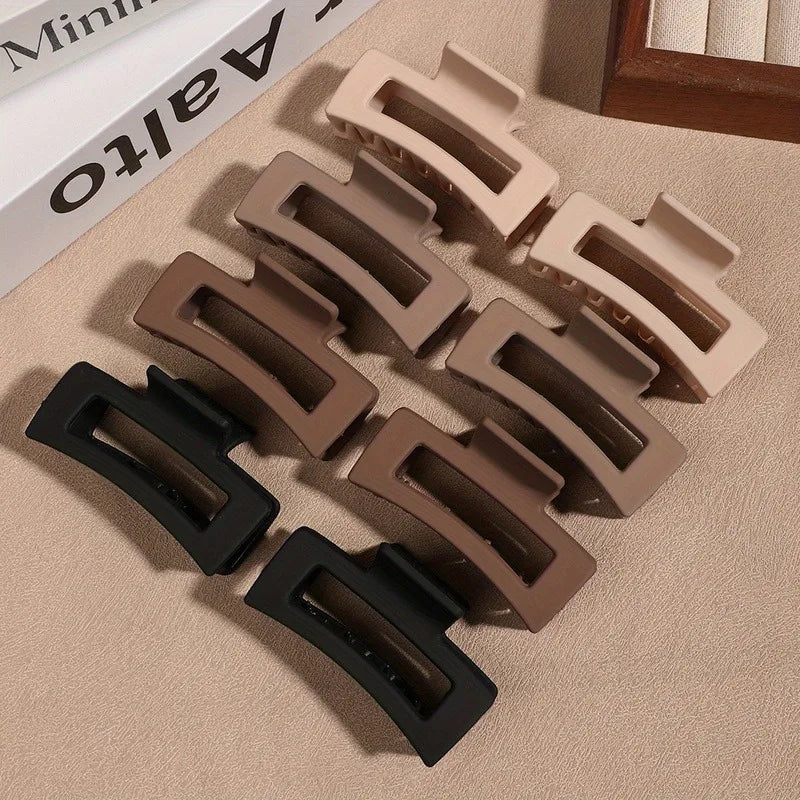 4pcs matte acrylic anti-slip shark clips | women’s hairpins | set of hair accessories suitable for e