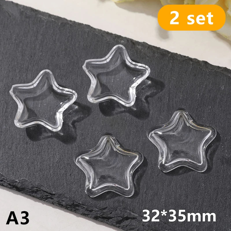〔CC11〕2pcs Pet Hair Keepsake Box Transparent Dog Cat Fur Storage Box For DIY Memorial close-up view