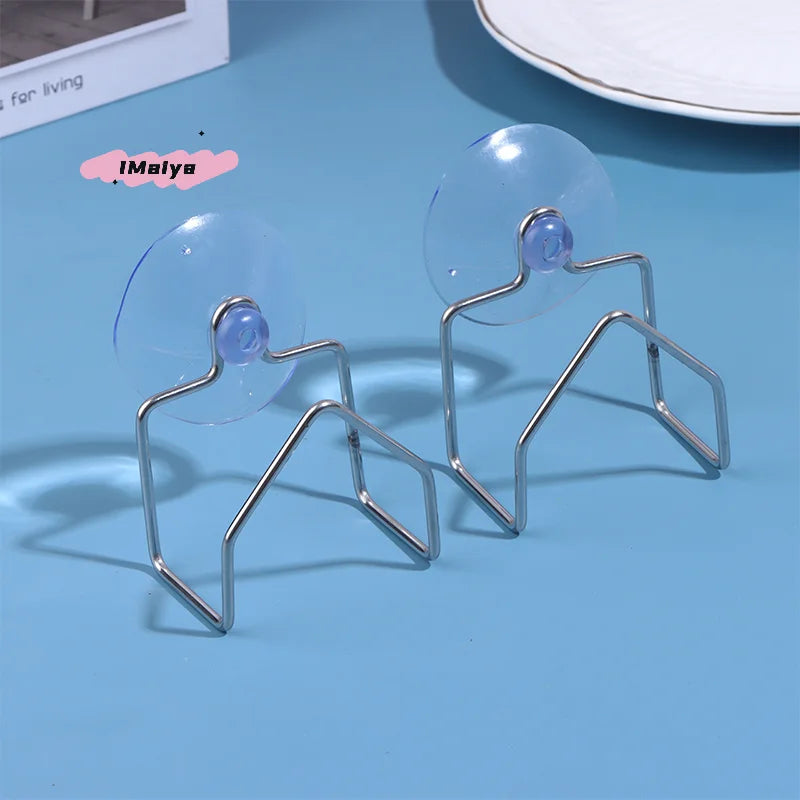 1/2/3Pcs Stainless Steel Sink Organizer Drain Rack with Suction Cup Dish Drainer Sponge detail view